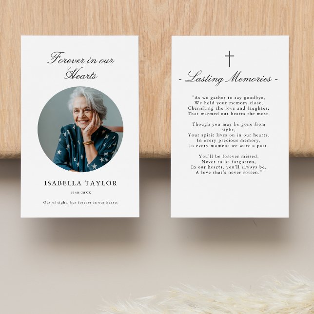 Memorial funerario Cruz Católica tarjeta de oració (Subido por el creador)