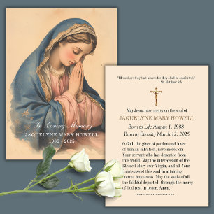Memorial funerario de la dolorosa María Rezando