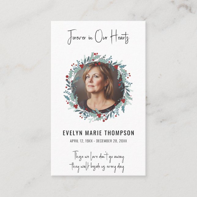 Memorial funerario de la tarjeta de la oración de  (Anverso)