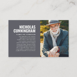 Memorial funerario en tarjeta de fotos de memoria 