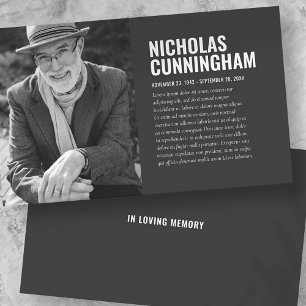 Memorial funerario en tarjeta de fotos de memoria