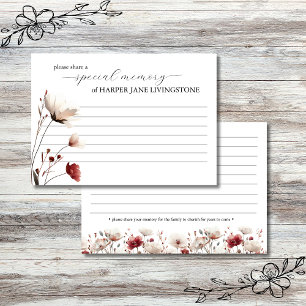 Memorial funerario rosa que comparte tarjeta de me