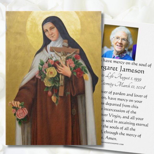 Memorial funerario Sagrada Tarjeta St. Therese Lis (Subido por el creador)