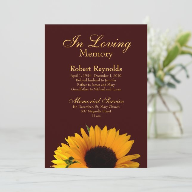 Memorial / Invitación (Anverso de pie)