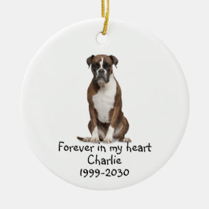 Memorial Keepsake Perro Mascota Ornamento de cerám