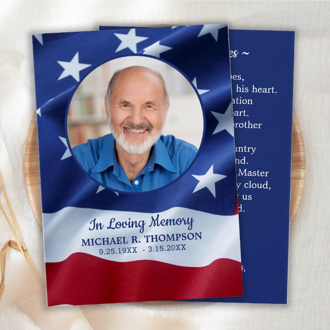 Memorial militar: Poema de tarjetas de rezo Stars  (Subido por el creador)