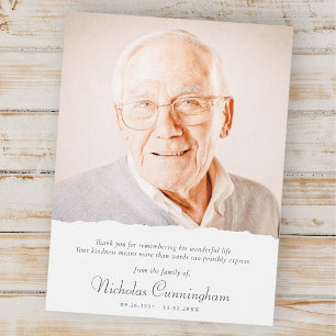 Memorial Moderno, simple y elegante Moda, tarjeta 