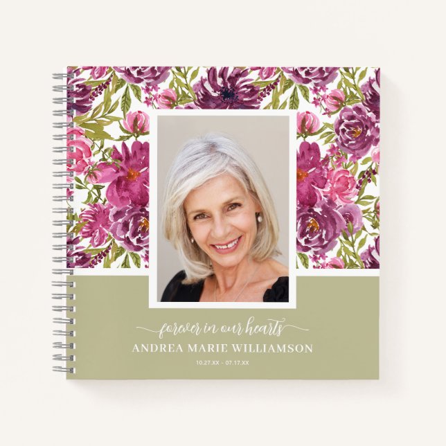 Memorial o libro de invitados de fotografía funera (Anverso)