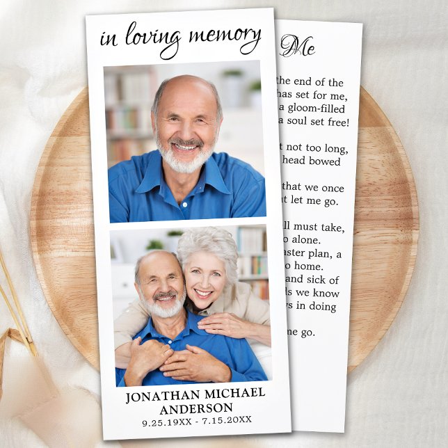 Memorial Prayer Card 2 Photo Funeral Bookmark  (Subido por el creador)