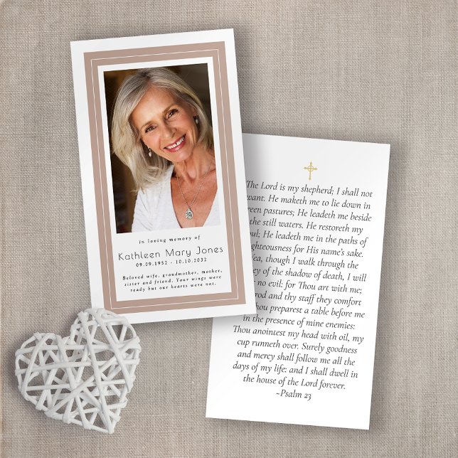 Memorial Prayer Card | Boho Frame (Subido por el creador)