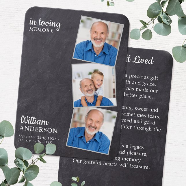 Memorial Rústico 3 Tarjeta de plegaria fúnebre de  (Subido por el creador)