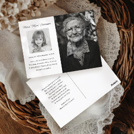 Memorial Service Celebración de la tarjeta fotográ