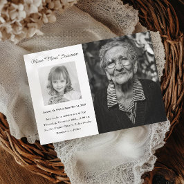 Memorial Service Celebración de la tarjeta fotográ