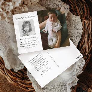 Memorial Service Celebración de la tarjeta fotográ