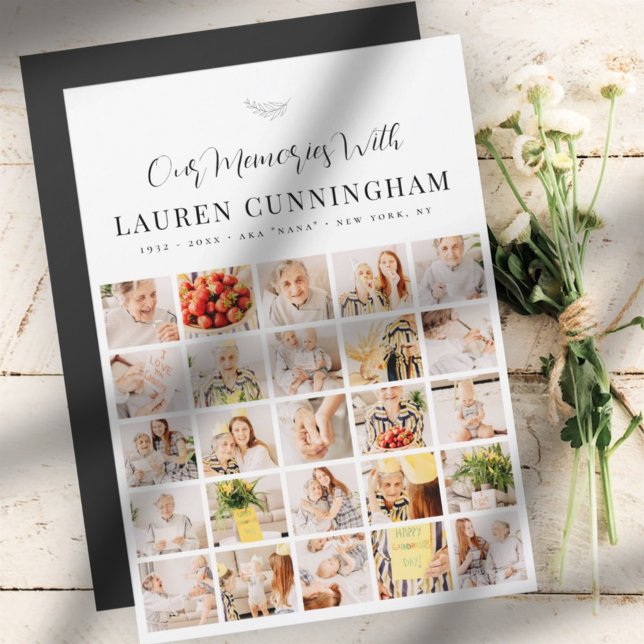 Memorial Simple Minimalista 25 Collage de fotos (Subido por el creador)