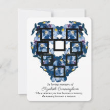 Memory Treasure Floral Heart Design Gracias