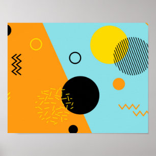 Memphis, hipster, arte de ilustracion moderno y fr