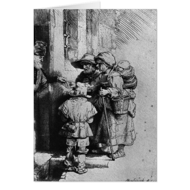 Mendigos en el umbral de una casa, 1648 (Frente)