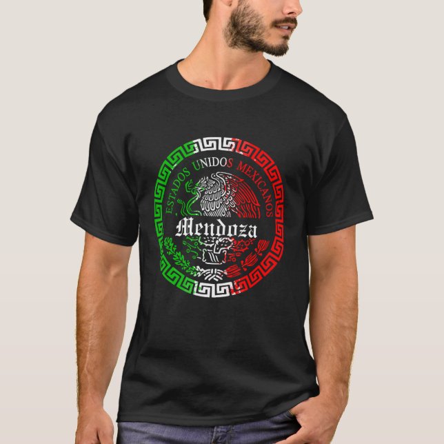Mendoza Camiseta mexicana de apellido (Anverso)