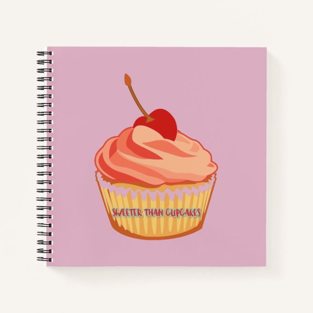 Menor dulce rosado que cupcakes Cuaderno (Anverso)