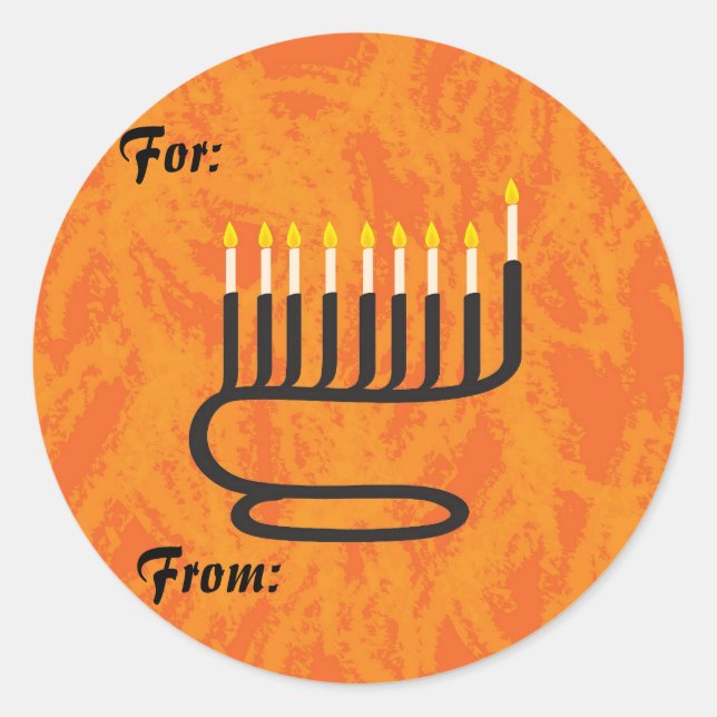 Menorah, etiquetas de regalo (Anverso)