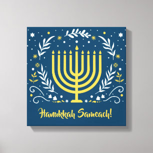 Menorah Hanukkah Muro de Madera Decorativo Arte