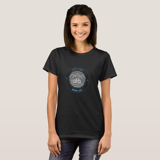 Menos ruido más alegría introvertida camiseta (Anverso completo)