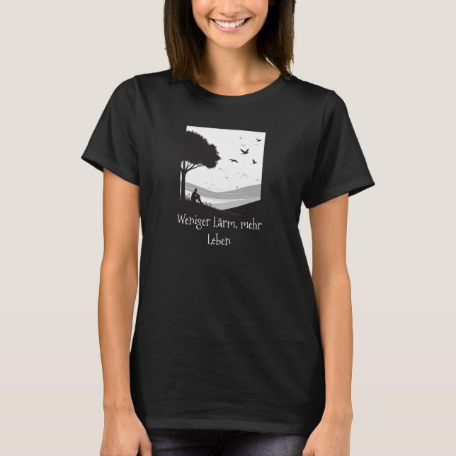 Menos ruido, más vida – Camiseta minimalista (Anverso)