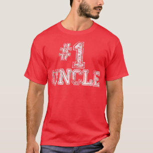 Mens 1 Tío camiseta regalo del Día del Padre númer