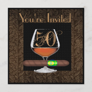 MENS 50.ª INVITACIÓN DE cumpleaños PLANTILLA DE CO