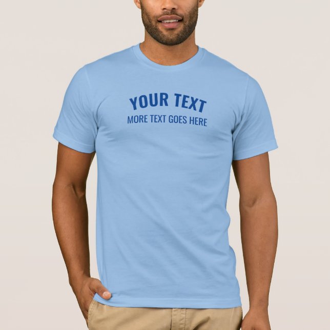 Mens Baby Blue Short Sleeve Top Elegant Moderno (Anverso)