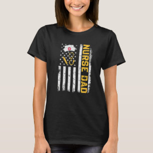 Mens Camiseta con la bandera de EE. UU. desgastada