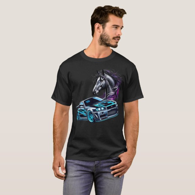 mens de deriva camisetas de gtr ajuste del coche (Anverso completo)