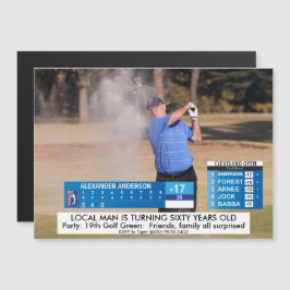 Mens Funny ⛳ Golf News 40.º 50.º cumpleaños