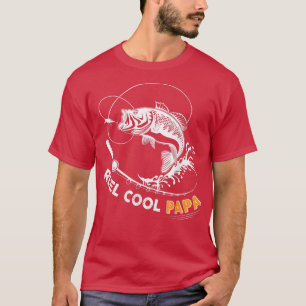 Mens Mens Reel Guay Papa camiseta linda pesca Fath