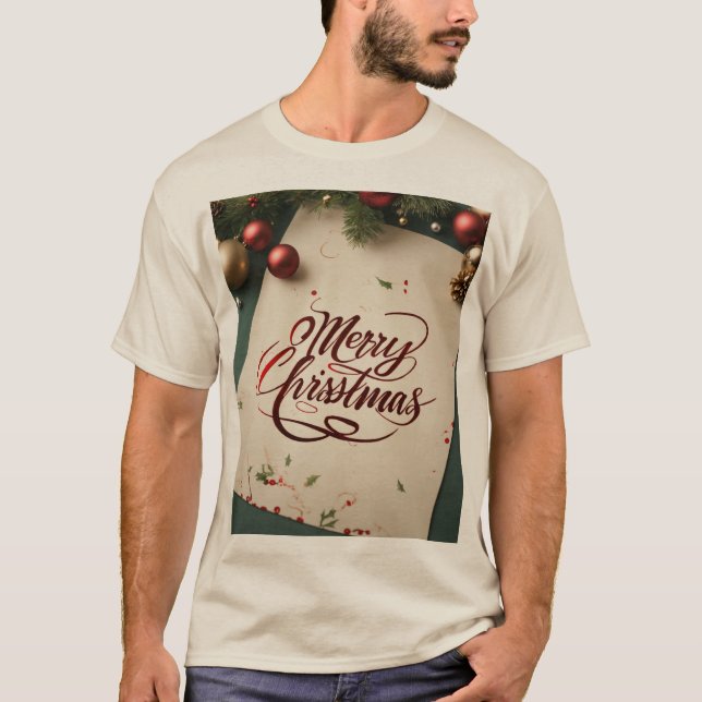 Mens New look Navidades camisetas (Anverso)