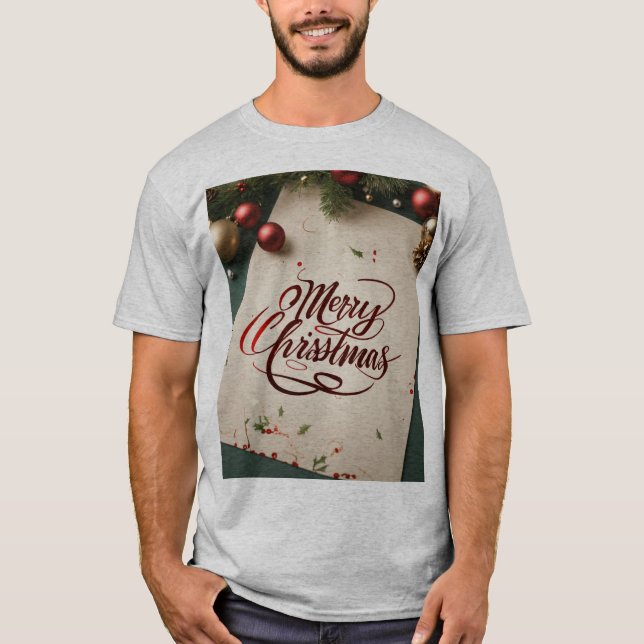Mens New look Navidades camisetas (Anverso)
