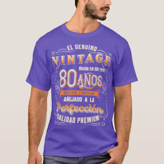 Mens Playera Cumpleanos 80 80º regalo de cumpleaño