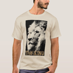 Mens Template T Camisetas Moderno Cara de León Ani
