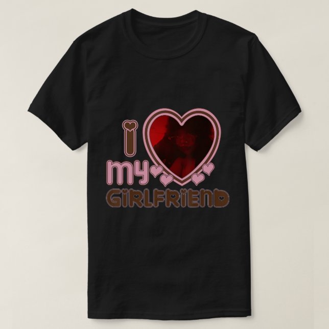 Mens Unisex Personalizado Camiseta Amo Mi Novia Cu (Diseño del anverso)