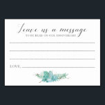 Mensaje a las tarjetas de novia y de Groom Succulu<br><div class="desc">Estas elegantes tarjetas de mensaje de salida serán la adición perfecta a la recepción de tu boda como alternativa de libro de invitados. Este diseño presenta una combinación de escritura a mano y tipos de letra de bloque en gris oscuro, y termina con un ramo suculento en el fondo. Los...</div>