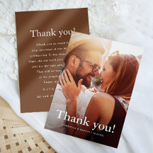 Mensaje de agradecimiento por foto de boda de Chic