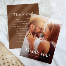 Mensaje de agradecimiento por foto de boda de Chic