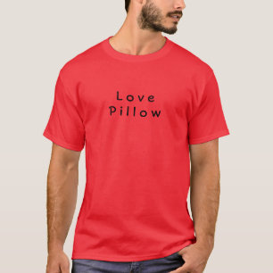 Mensaje de almohada de amor sensual camiseta roja