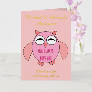 Mensaje de Amor Adorable Búho Personalizado