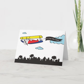 Mensaje de Avión Adorable | Tarjeta de Te Quiero