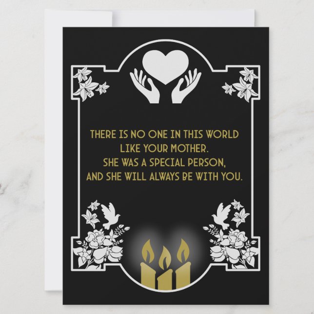 Mensaje de condolencias madre (Anverso)