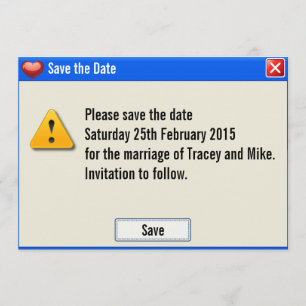 Mensaje de error geek Guardar la invitación de fec