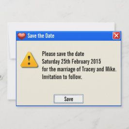 Mensaje de error geek Guardar la invitación de fec