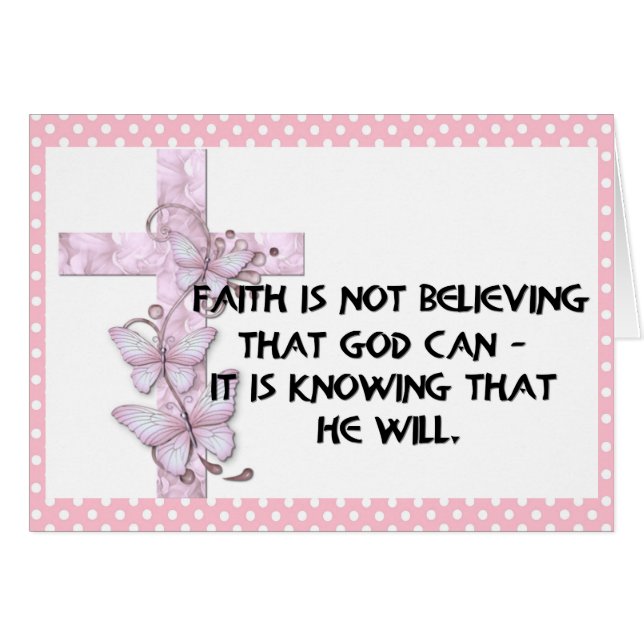 Mensaje de fe Tarjeta de felicitación cristiana (Anverso (Horizontal))